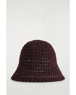 COS Crochet Bucket Hat - Brown