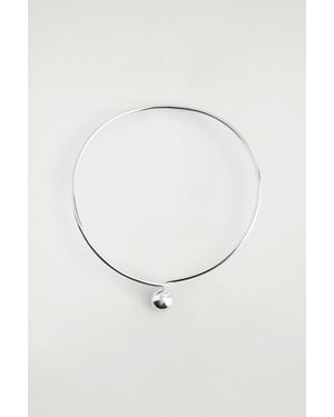 COS Beaded Cuff Necklace - White