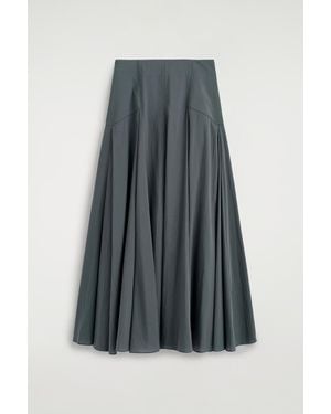 COS Panelled A-Line Maxi Skirt - Grey