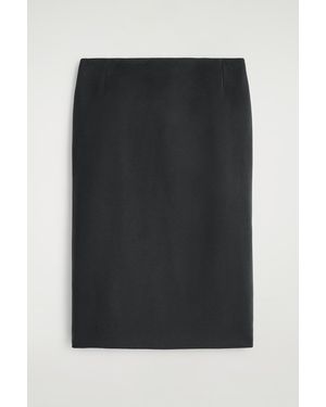 COS Wool-Zibeline Pencil Skirt - Black