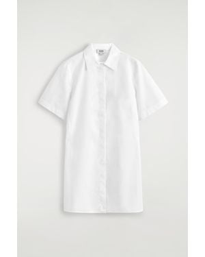 COS Classic Cotton Mini Shirt Dress - White