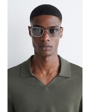 COS Rechteckige Sonnenbrille Mit Metallgestell - Schwarz