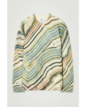COS Printed Alpaca-blend Jumper - White