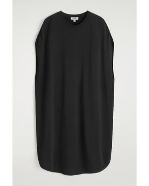 COS Circle-Cut Knitted Dress - Black
