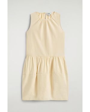COS Panelled Mini Dress - Natural