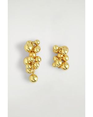 COS Mismatched Clustered Earrings - Metallic