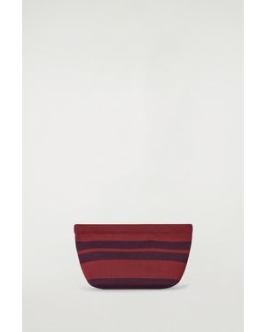 COS Striped Pouch - Red