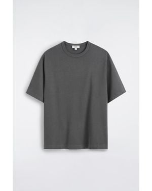 COS Relaxed Garment-Washed Cotton T-Shirt - Grey