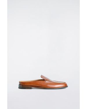 COS Leather Mule Loafers - White