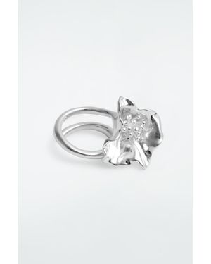 COS Coiled Floral Ring - Metallic