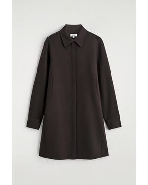 COS Long-Sleeved Mini Shirt Dress - Black