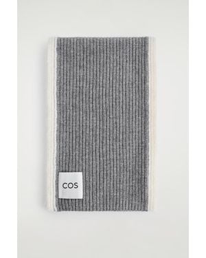 COS Chunky Wool-Mohair Scarf - Gray