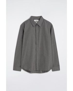 COS Cotton-Chambray Shirt - Grey
