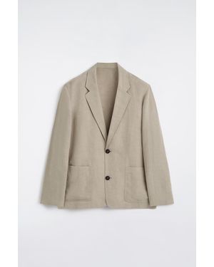 COS Unstructured Linen-Blend Blazer - Natural