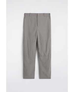 COS Nylon Barrel-Leg Relaxed-Fit Trousers - Grey