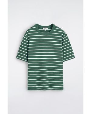 COS Interlock Cotton Crew-Neck T-Shirt - Green