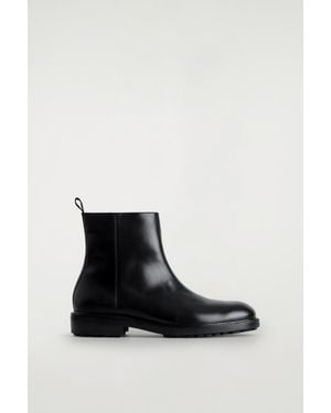 COS Chunky Leather Boots - Black