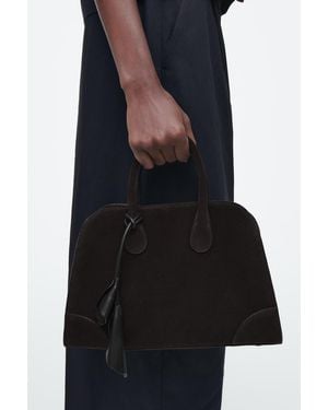COS Floraler Taschenanhänger Aus Leder - Schwarz