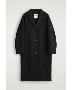 COS Double-Faced Wool Long Coat - Black