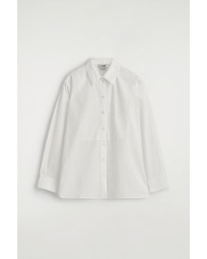 COS Layered-Collar Pima Cotton Shirt - White
