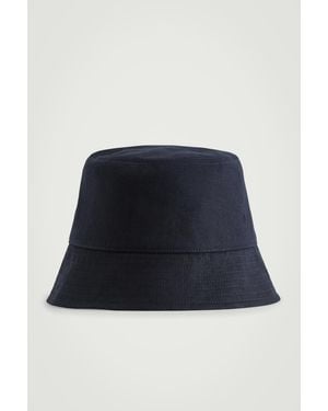 COS Linen Bucket Hat - Blue