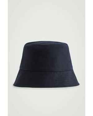 COS Linen Bucket Hat - Blue