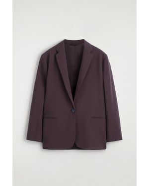 COS Twill Single-Breasted Blazer - Brown