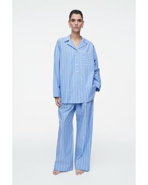 COS Pyjamahose Aus Baumwolle Mit Nadelstreifen - Blau