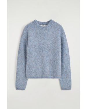 COS Two-Tone Brushed-Cashmere Jumper - Blue
