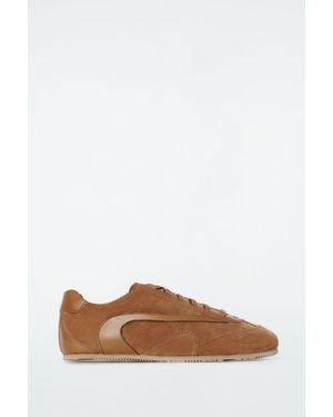 COS Minimal Leather Sneakers - Brown