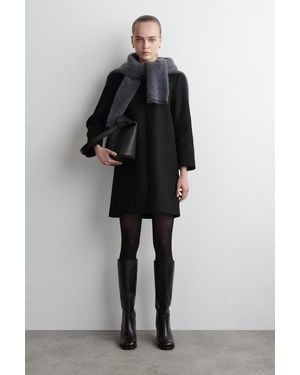 COS Langärmliges Minikleid Aus Wolle - Schwarz