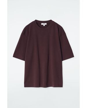 COS Oversized Cotton T-shirt - Purple