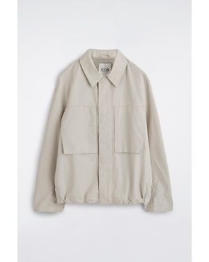COS Packable-Hood Windbreaker Jacket - White