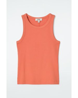 COS Ribbed Tank Top - Orange