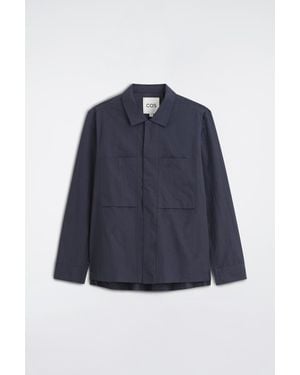 COS Technical Nylon-Cotton Utility Shirt - Blue