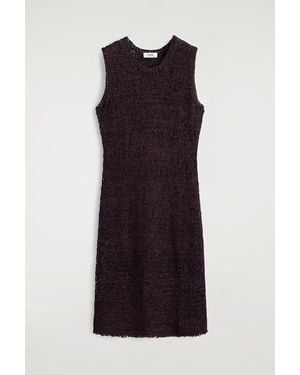 COS Crochet-Knit Tape-Yarn Midi Dress - Blue