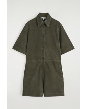COS Suede Playsuit - Green