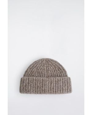 COS Alpaca-Blend Fisherman Beanie - Grey