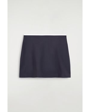 COS Contrast-Trimmed Swim Skirt - Blue