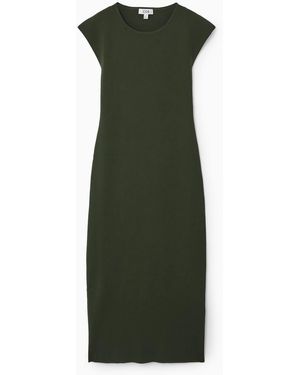 COS Open-back Knitted Midi Dress - Green