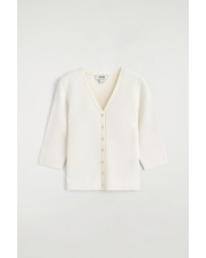 COS Jacquard-Knit Cardigan - Natural