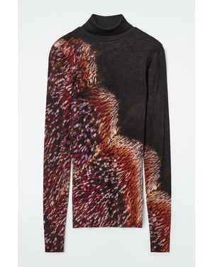 COS Merino Wool Turtleneck Top - Black