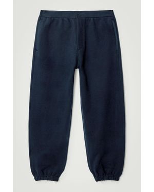 COS Contrast-Trim Straight-Leg Jersey Sweatpants - Blue