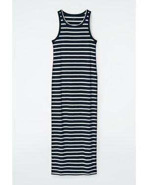 COS Ribbed Tube Dress - Blue