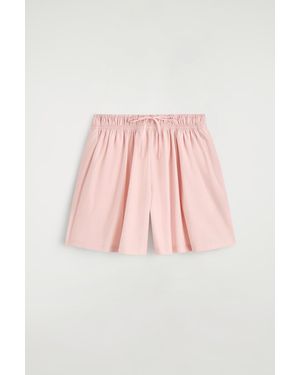 COS Ruched-Waist Shorts - Pink