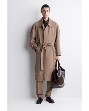 COS Beuteltasche Aus Leder Mit Schnalle - Weiß