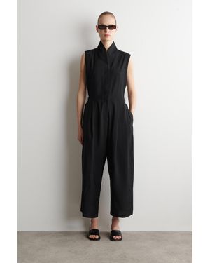 COS Utility-Jumpsuit Mit Schalkragen - Schwarz