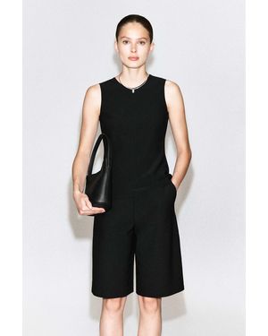 COS Tanktop Aus Crêpe - Schwarz