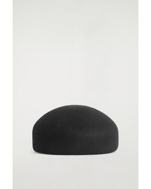 COS Sculpted Wool Beret - Black