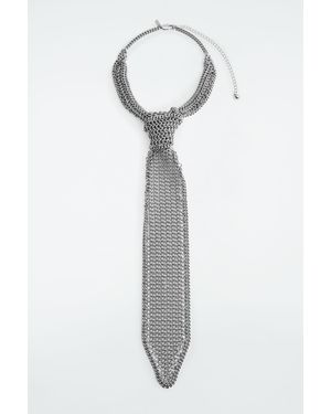 COS Chainmail Tie - White